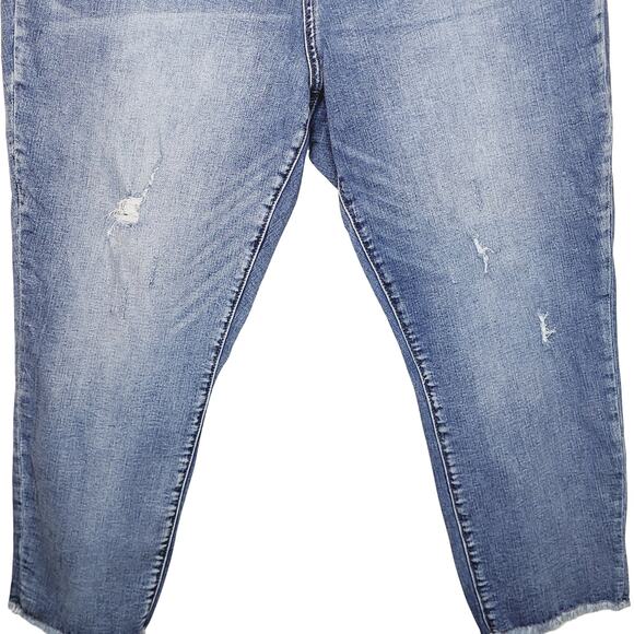 Kut from the Kloth Abigail Crop Straight Leg Raw Hem Denim jeans Size 18W - Picture 5 of 11